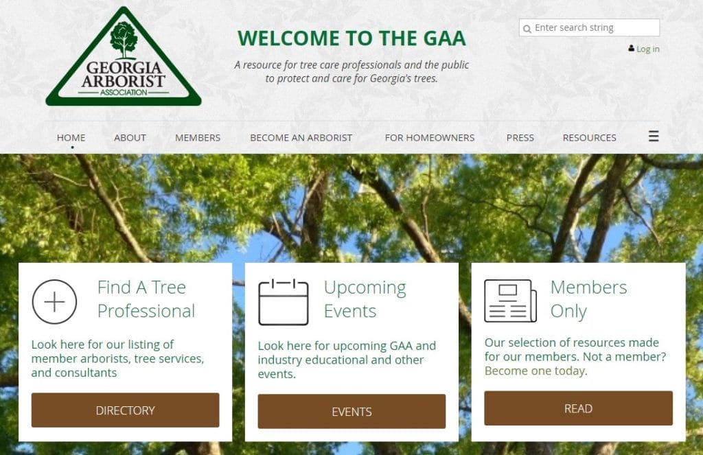 Georgia Arborist Association Website
