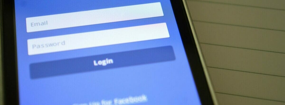 Smartphone Showing Facebook Application
